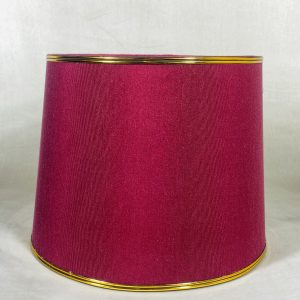 American Lampshade Maroon/Bronze Lace on Borders (Pair)