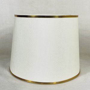 American Lampshade Off-White/Bronze Lace on Borders (Pair)