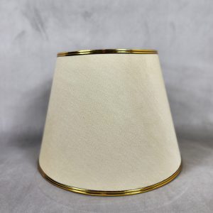 Classic Lampshade – Lite Gold w/ Bronze Lace (pair)