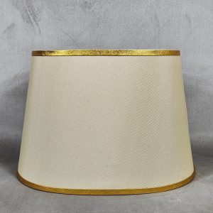 Oval Lampshade – Lite Gold w/Matte Lace (Pair)