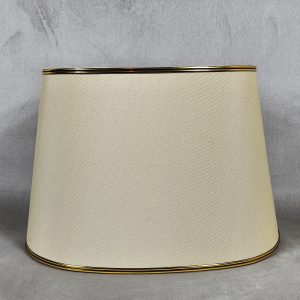 Oval Lampshade – Lite Gold w/Bronze Lace (Pair)