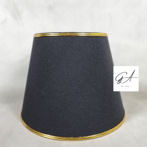Classic Rumi Lampshade – Black w/ Lace (Pair)