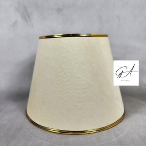 Classic Rumi Lampshade – Lite Gold w/ Lace (Pair)
