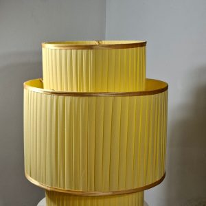 Trio Cylinder Pleated Golden Pendant Light